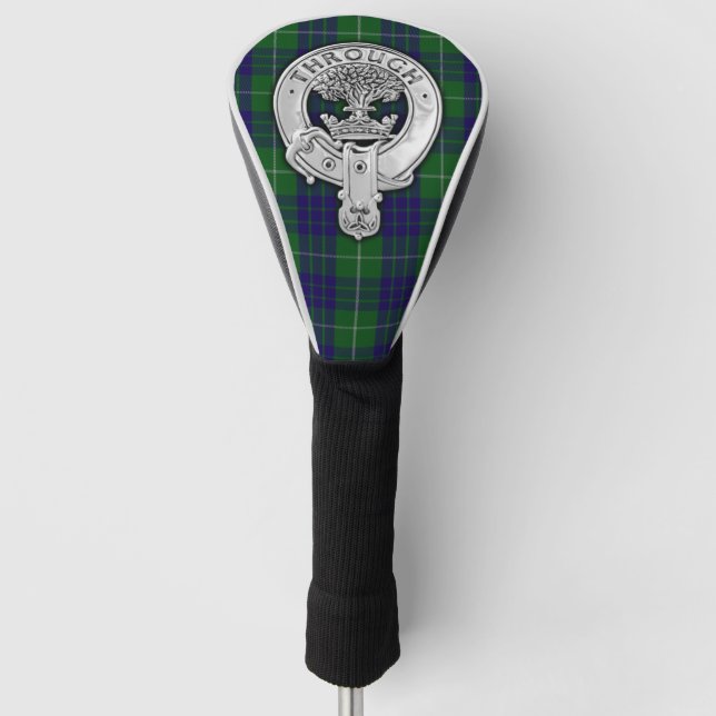 Clan Hamilton Wappen & Hunting Tartan Golf Headcover (Vorderseite)
