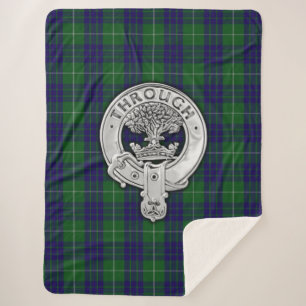 Clan Hamilton Wappen & Hunting Tartan Sherpadecke