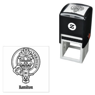 Clan Hamilton Wappen Selbstfarbige Briefmarke Permastempel