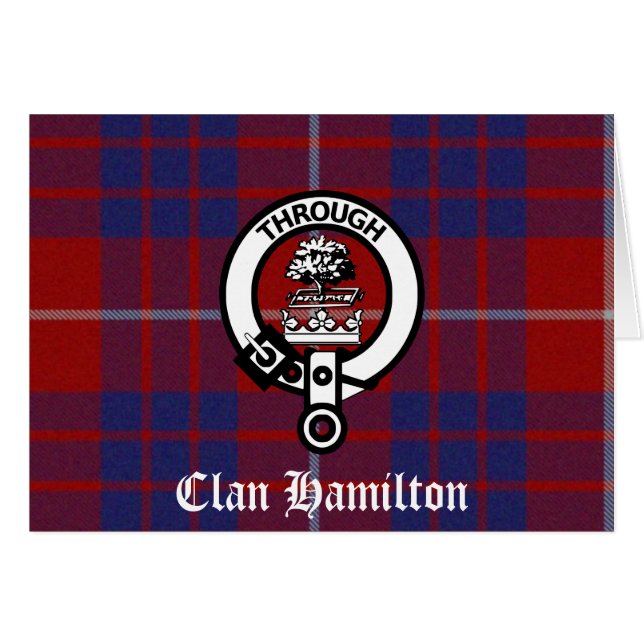 Clan Hamilton Wappen & Tartan (Vorderseite (Horizontal))