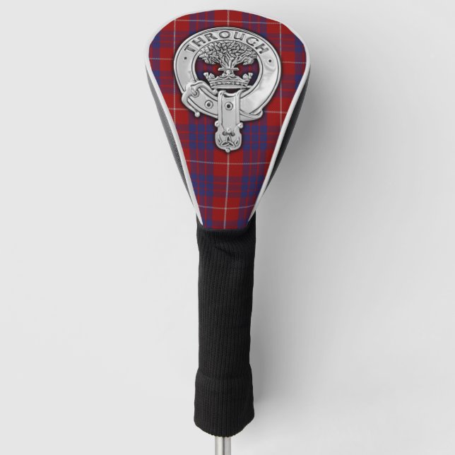 Clan Hamilton Wappen & Tartan Golf Headcover (Vorderseite)