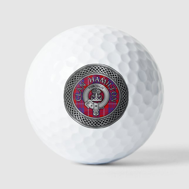 Clan Hamilton Wappen & Tartan Knot Golf Balls Golfball (Vorderseite)