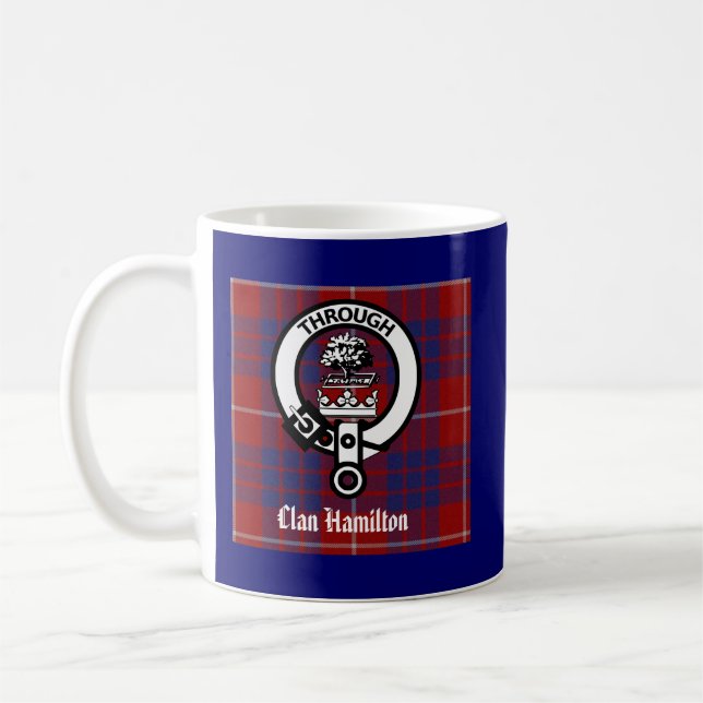 Clan Hamilton Wappen & Tartan Tasse (Links)