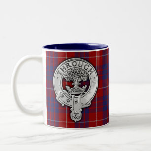 Clan Hamilton Wappen & Tartan Zweifarbige Tasse