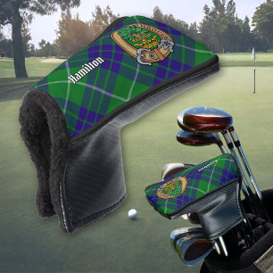 Clan Hamilton Wappen über Jagd Tartan Golf Headcover