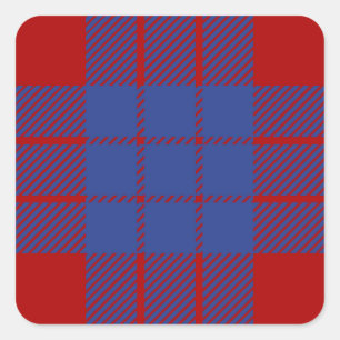 Clan-HamiltonTartan Quadratischer Aufkleber