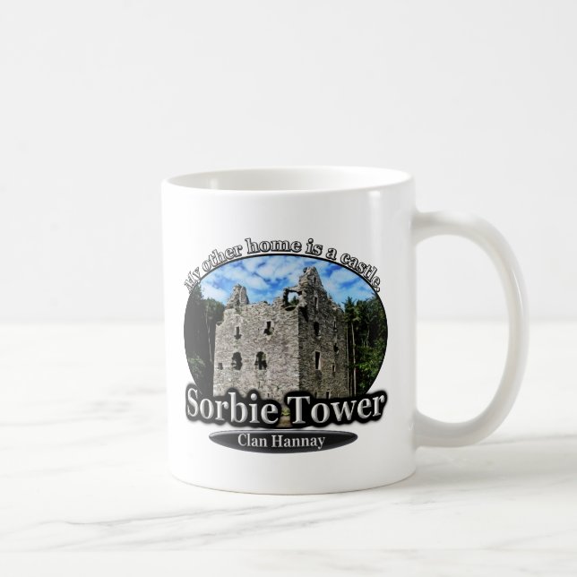Clan Hannay Sorbie Turm-Schloss Schottland Tasse (Rechts)