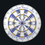 Clan Hannay Tartan Dartscheibe<br><div class="desc">Clan Hannay Traditioneller Tartan mit modernen Farben. Nahtloses Muster. Zwei benutzerdefinierte Textbereiche auf dem äußeren Ring.</div>