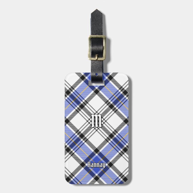 Clan Hannay Tartan Gepäckanhänger (Vorderseite vertikal)