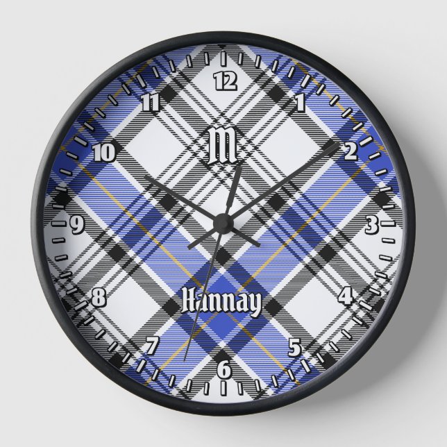 Clan Hannay Tartan Uhr (Vorderseite)