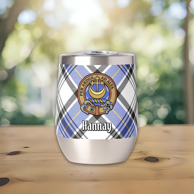 Clan Hannay Wappen über Tartan (Von Creator hochgeladen)