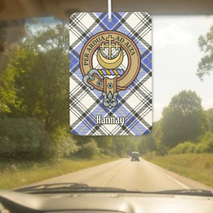 Clan Hannay Wappen über Tartan Autolufterfrischer