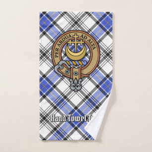 Clan Hannay Wappen über Tartan Badhandtuch Set