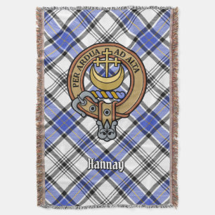 Clan Hannay-Wappen über Tartan Decke