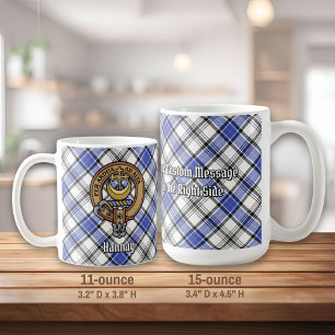 Clan Hannay Wappen über Tartan Kaffeetasse
