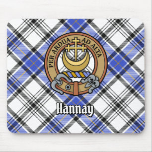 Clan Hannay Wappen über Tartan Mousepad