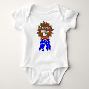 Clan Hay #1 Award Blue Ribbon Baby Strampler