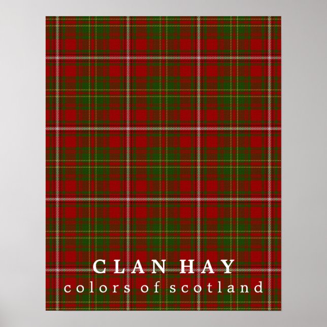 Clan Hay Colors of Scotland Tartan Poster (Vorne)