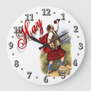 Clan Hay Scottish Dream Clock Große Wanduhr