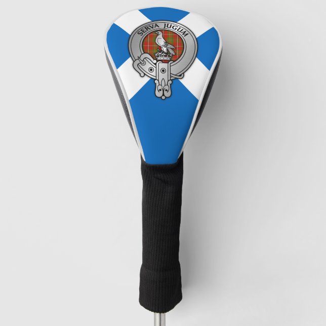 Clan Hay Wappen & Tartan über Salreifen Golf Headcover (Vorderseite)