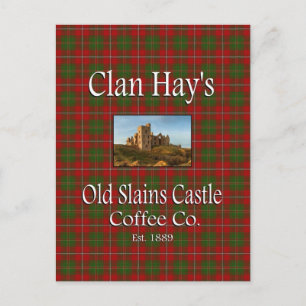 Clan Hays Old Slains Castle Coffee Co. Postkarte
