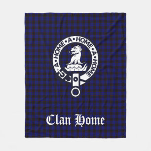 Clan-Heim-Wappenabzeichen und Tartan Fleecedecke