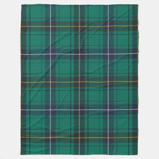 Clan Henderson Kariert Green Black Tartan Karo Fleecedecke (Vorderseite)