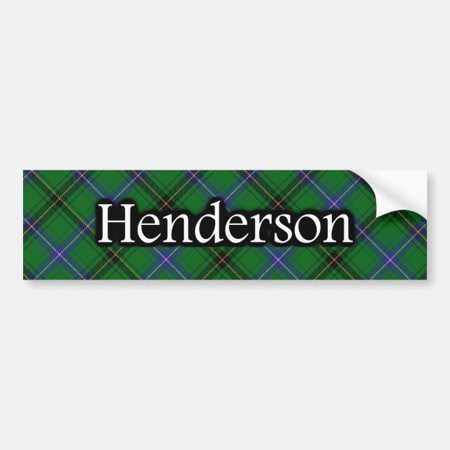 Clan Henderson Scottish Tartan Autoaufkleber (Vorne)