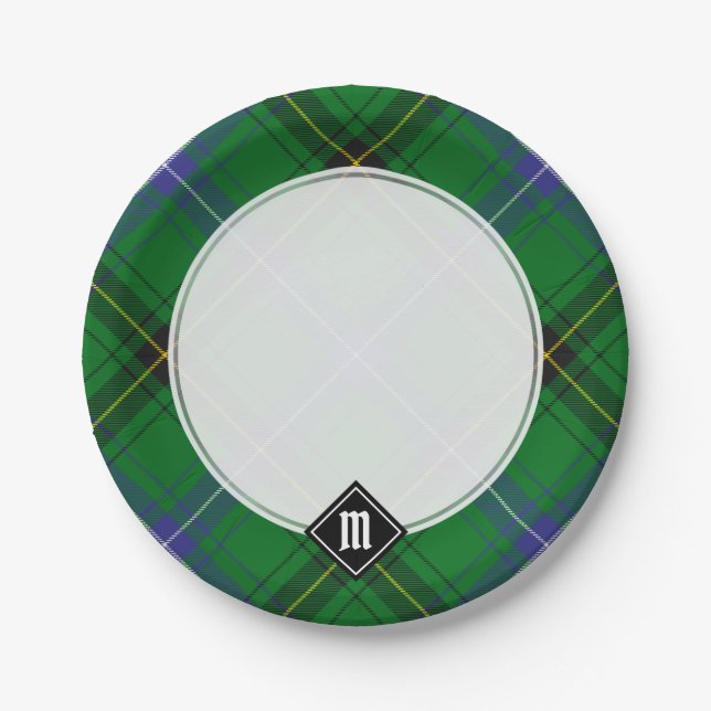 Clan Henderson Tartan Pappteller (Vorderseite)