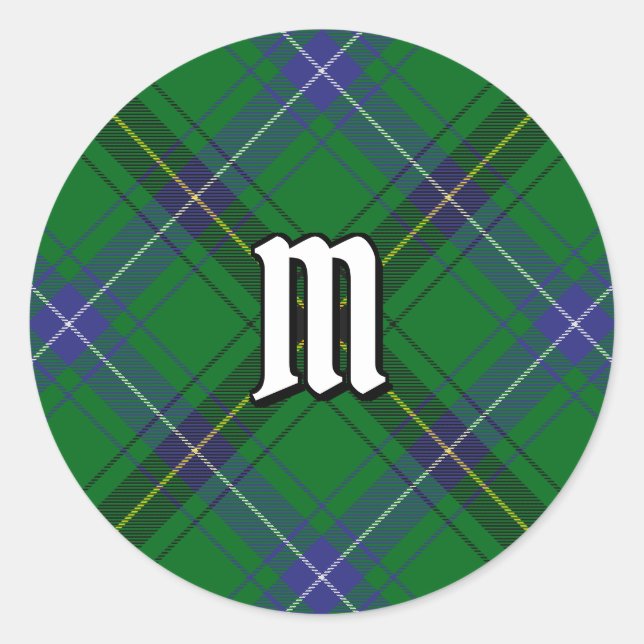 Clan Henderson Tartan Runder Aufkleber (Vorderseite)