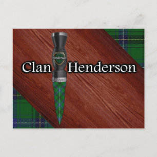 Clan Henderson Tartan Sgian Dubh Blade Postkarte