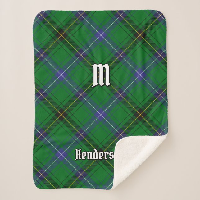 Clan Henderson Tartan Sherpadecke (Vorderseite)