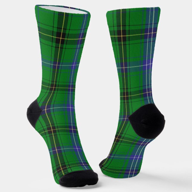 Clan Henderson Tartan Socken (Gewinkelt)