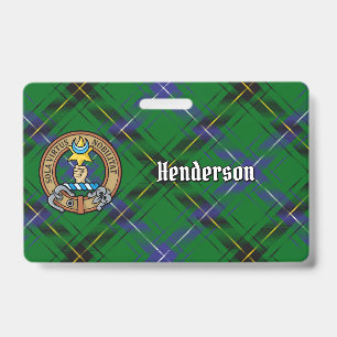 Clan Henderson-Wappen über Tartan Ausweis