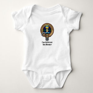 Clan Henderson-Wappen über Tartan Baby Strampler