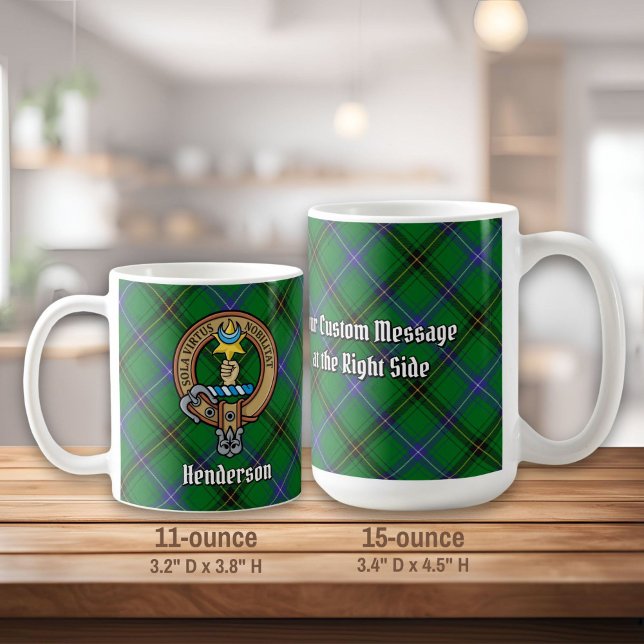 Clan Henderson Wappen über Tartan Kaffeetasse (Von Creator hochgeladen)