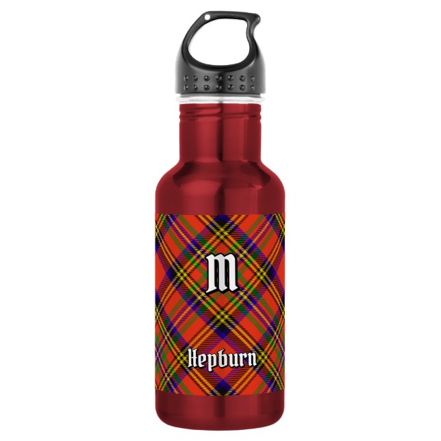 Clan Hepburn Tartan Edelstahlflasche (Vorderseite)