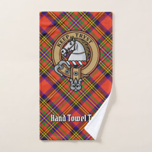 Clan Hepburn-Wappen über Tartan Badhandtuch Set