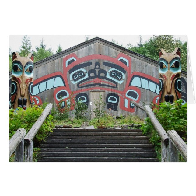 Clan House and totem poles, Ketchikan, Alaska (Vorderseite (Horizontal))