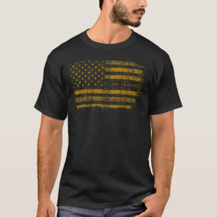 Clan Houston Scottish Tartan US-Flagge Kilt Schott T-Shirt
