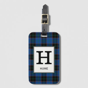 Clan Hume Tartan Mit Monogramm Gepäckanhänger