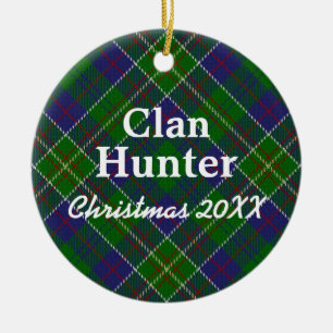 Clan Hunter Scottish Tartan Keramikornament