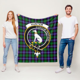 Clan Hunter Tartan Kariert Fleecedecke