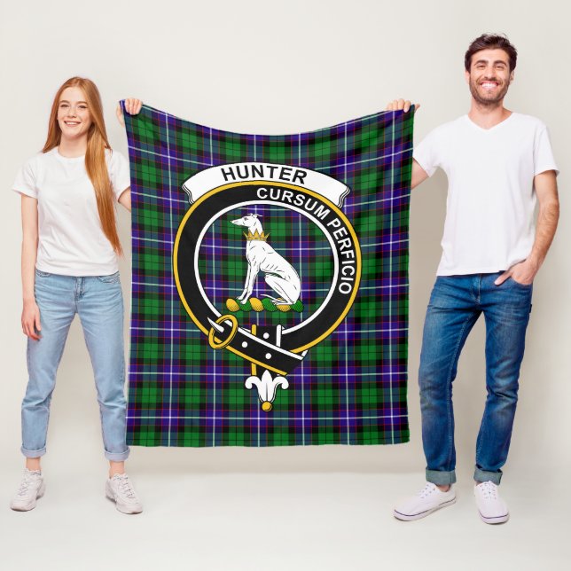 Clan Hunter Tartan Kariert Fleecedecke (Beispiel)