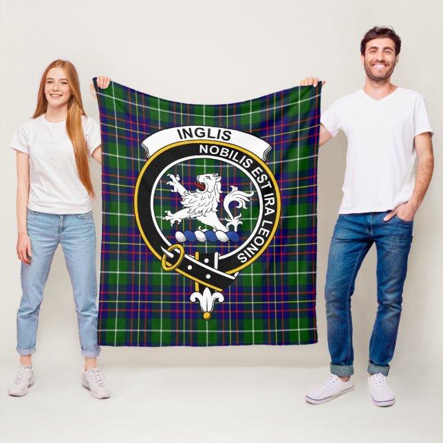 Clan Inglis Modern Tartan Kariert Fleecedecke (Beispiel)