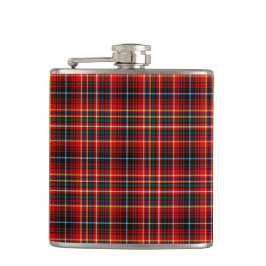 Clan Innes Bright Red Tartan Flachmann