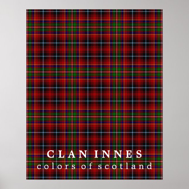 Clan Innes Colors of Scotland Tartan Poster (Vorne)