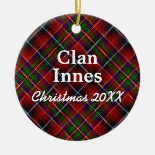 Clan Innes ScottishTartan Keramik Ornament