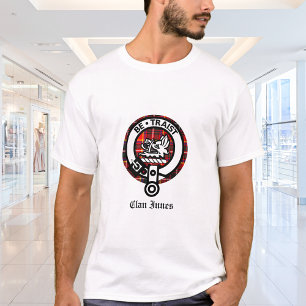 Clan Innes Wappen Abzeichen & Tartan T-Shirt