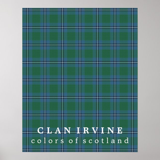 Clan Irvine Colors of Scotland Tartan Poster (Vorne)
